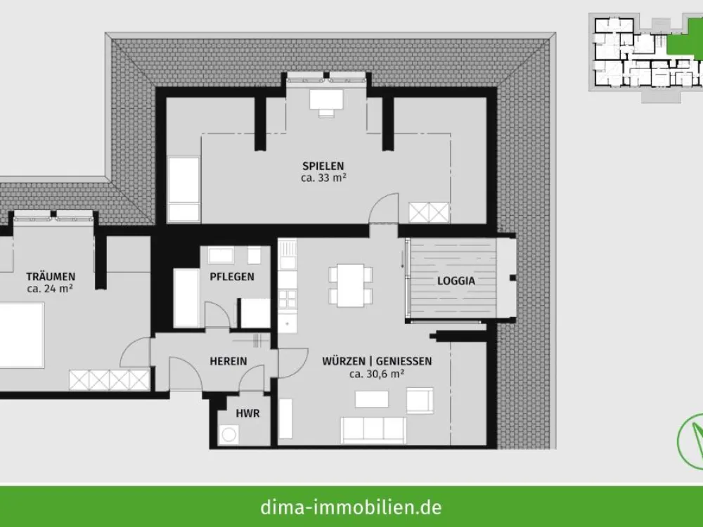 ERSTBEZUG Parkstadt Leipzig | DG-Traum mit privater Loggia, Vollbad, HWR, Stellplatz, Aufzug u.v.m.
