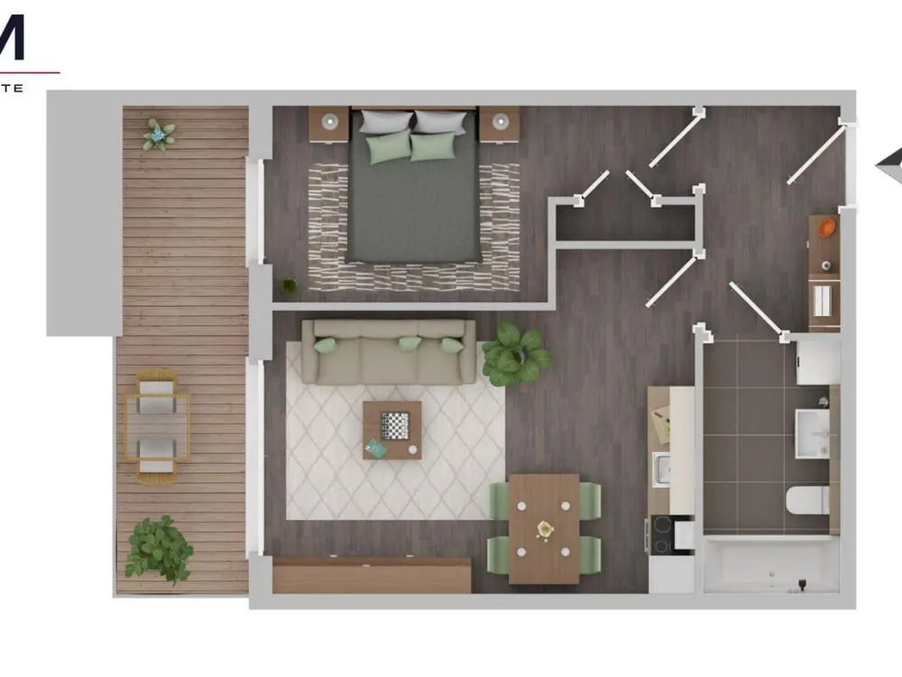Erstbezug! Moderne 2-Zi. - Whg. im DG mit großem Balkon, im KfW-40-NH-Niedrigenergiehaus