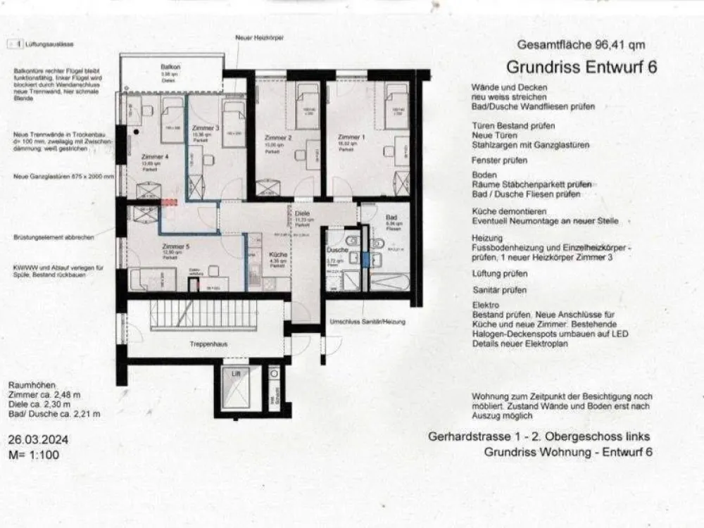 5 Zimmerwohnung, 2 Bäder, WG Geeignet Hans-Mielich-Platz