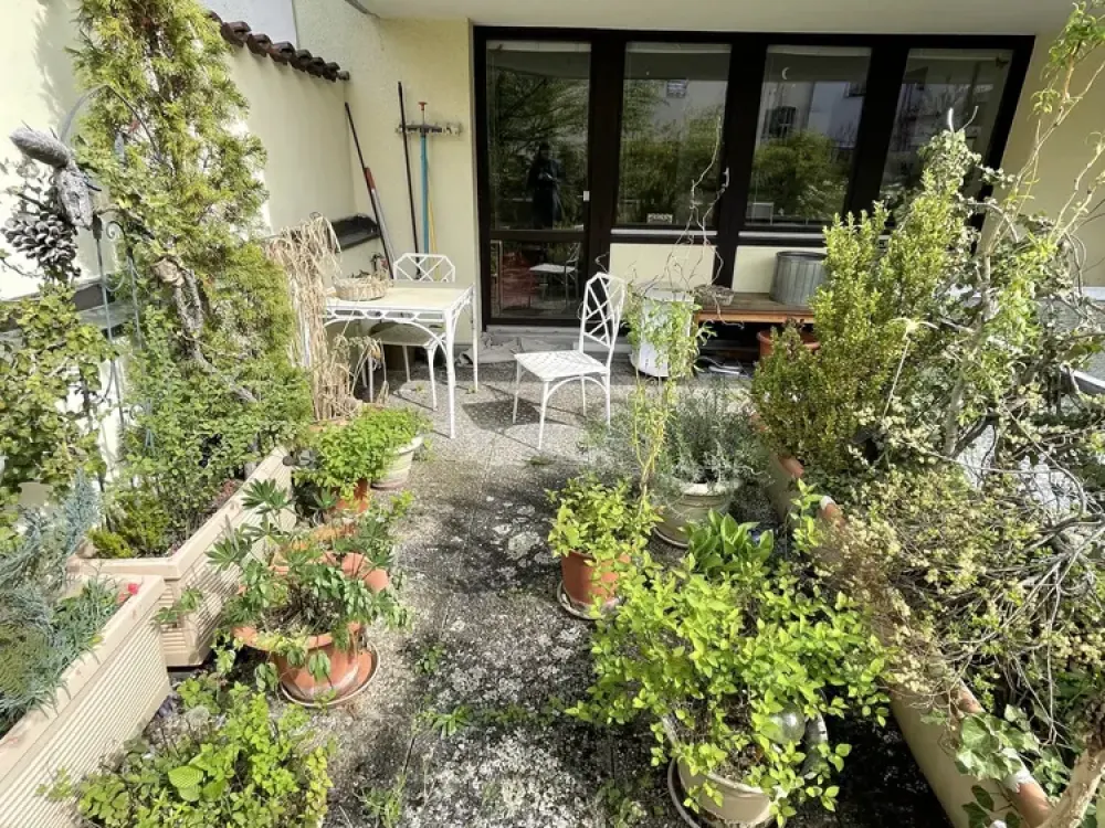 Frisch sanierte und voll möblierte 1-Zimmer-Wohnung mit 22 m² Terrasse in der engeren Innenstadt
