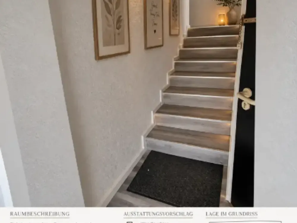 112 m² with two balconies, fireplace and garage, plenty of space for couples with home office