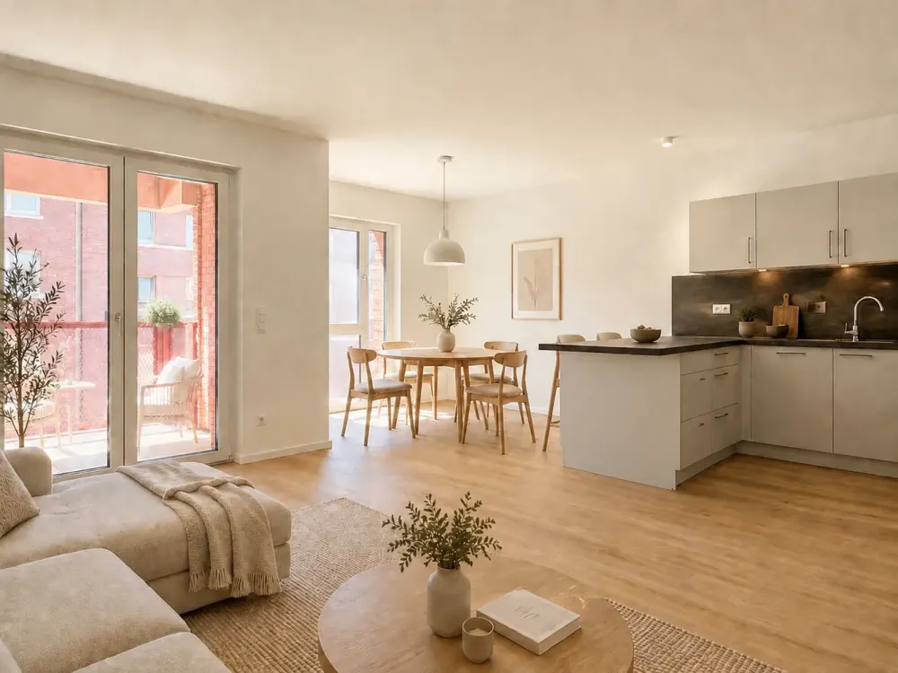 New Development Area Hannover KRONSRODE: Fitted Kitchen, Loggia, Underfloor Heating, 2 Bathrooms, Elevator, Cellar, Underground Parking