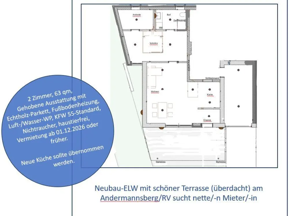 Moderne 2-Zi-Erdgeschosswohnung am Andermannsberg/RV