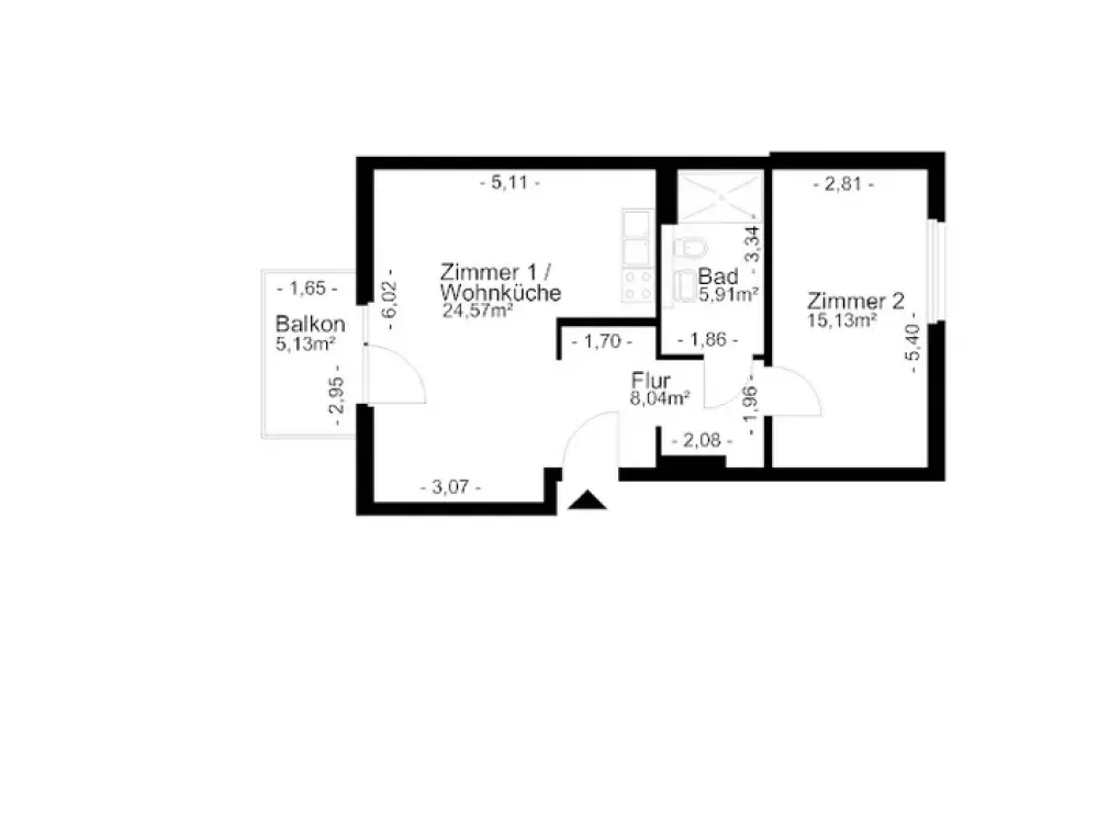 2 Zimmerwohnung nahe Dämeritzsee sucht Nachmieter!