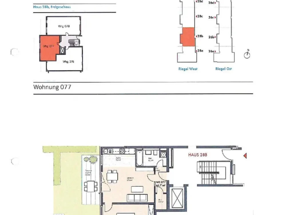Moderne Erdgeschosswohnung zur Miete mit Terrasse in Hamburg Lokstedt - Wentzel Dr.