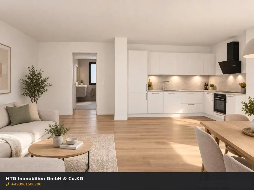 Helle und moderne 2-Zimmer-Wohnung mit großzügiger Terrasse