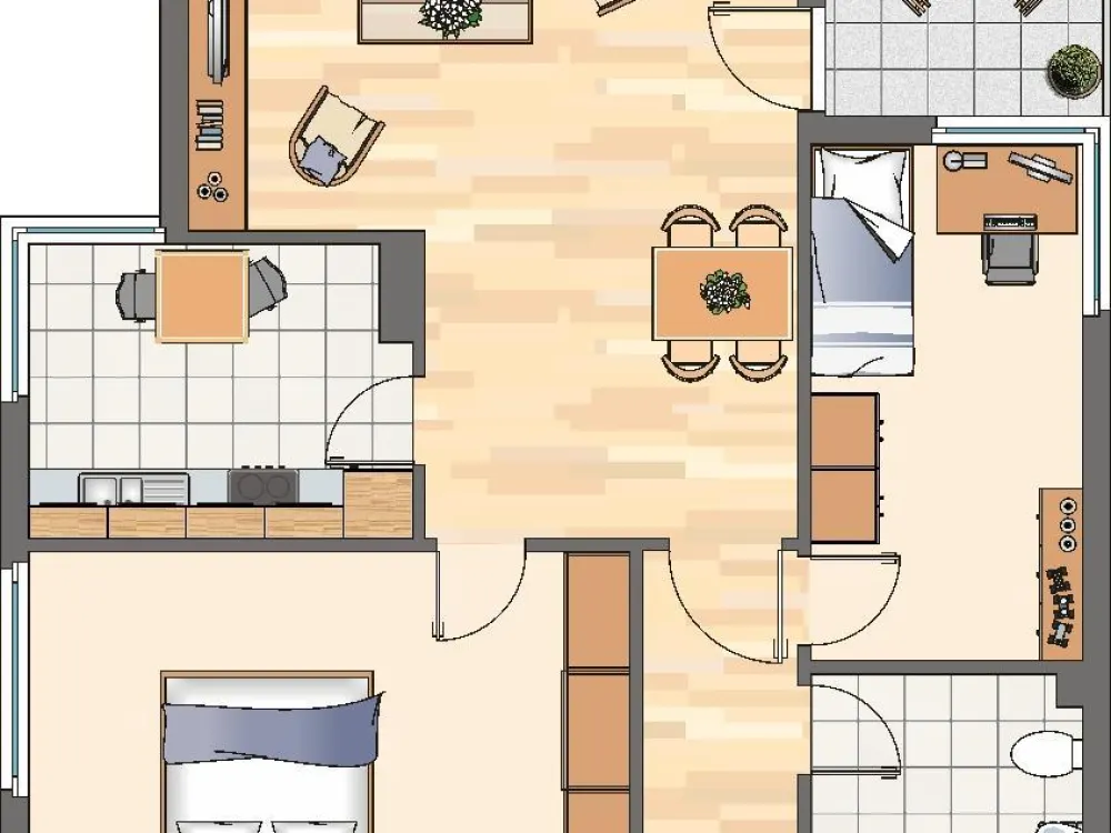Helle, freundliche Wohnung mit Laminatboden und Tapeten. (WBS erforderlich)