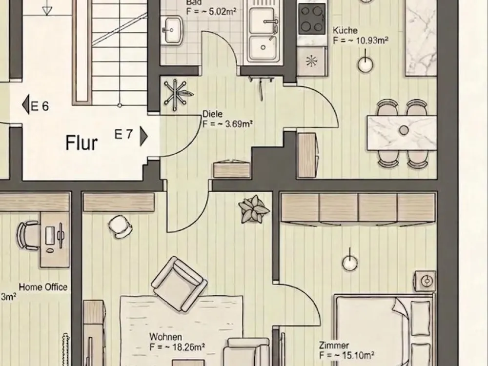 Schön saniertes 2-Zimmer-Apartment in Fürth-Innenstadt