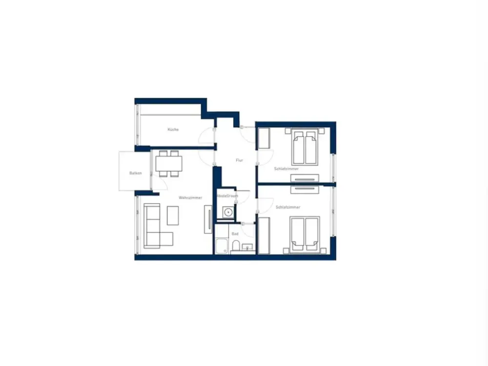 Hochwertig sanierte Wohnung mit Einbauküche und Balkon!