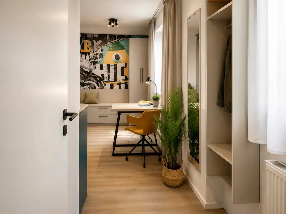 *TOP* Charming 2-Room New-Build Apartment with Fitted Kitchen, Balcony and Two Underground Parking Spaces