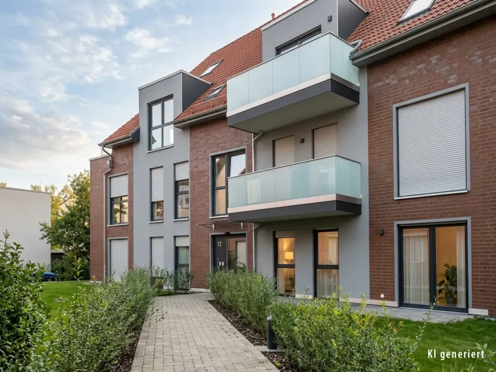 2-Room New-Build Apartment, Hannover Bothfeld, First Occupancy, KfW 40, Parking Space with Wallbox