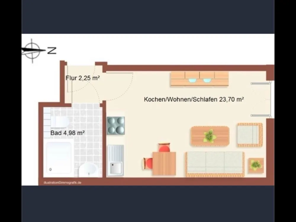 Einzimmerwohnung in Connewitz