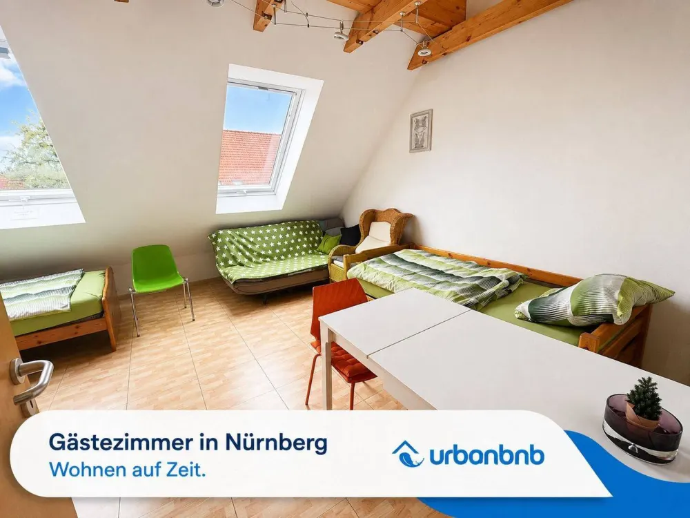 Wohnen auf Zeit Nürnberg - möbliertes Maisonette-Zimmer