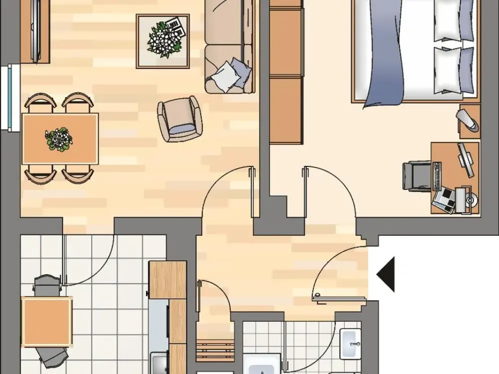 *Helle 2-Zimmer-Wohnung in Bodelschwingh*