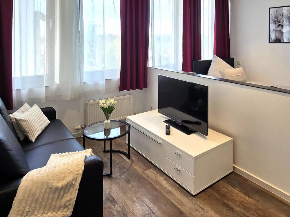 Komfortables 1-Zimmer Apartment, bequem & komplett ausgestattet, zentral Niederrad