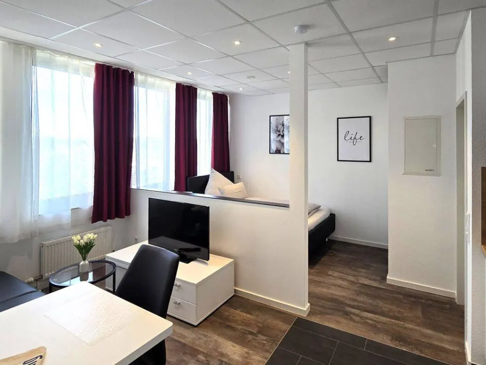 Komfortables 1-Zimmer Apartment, bequem & komplett ausgestattet, zentral Niederrad
