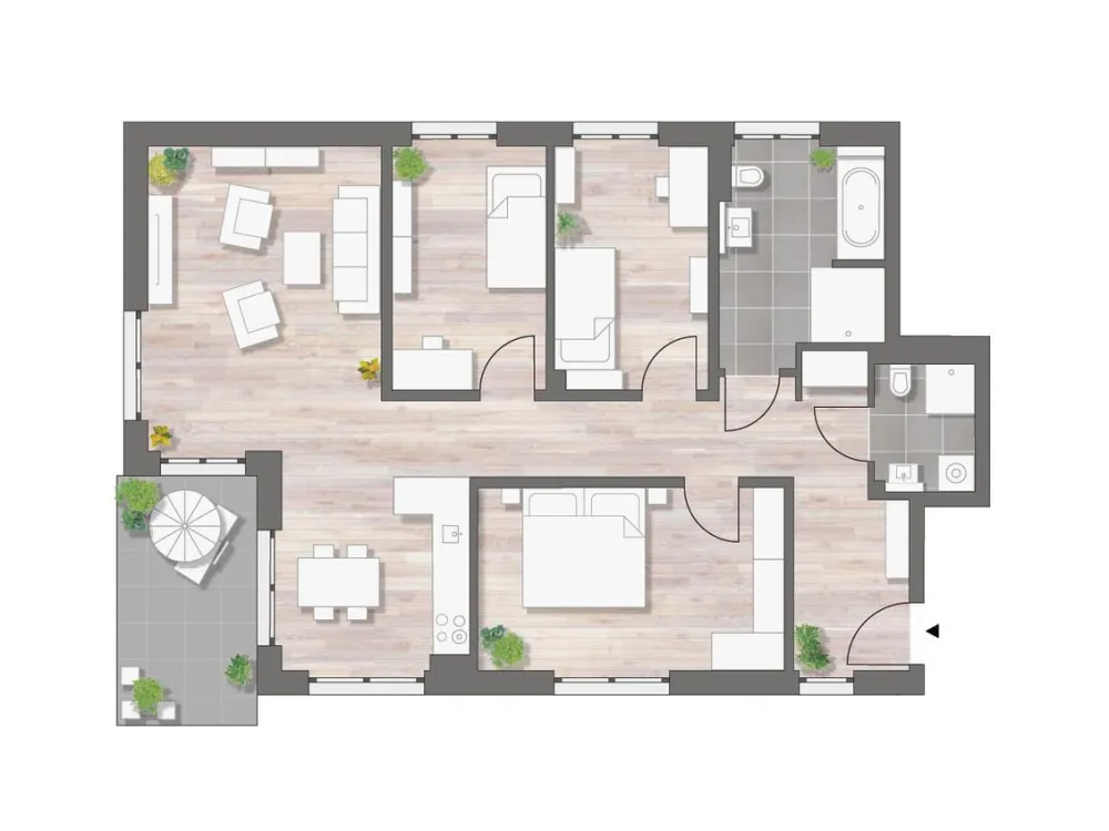 Ihre neue Familienwohnung im Erstbezug mit Terrasse.