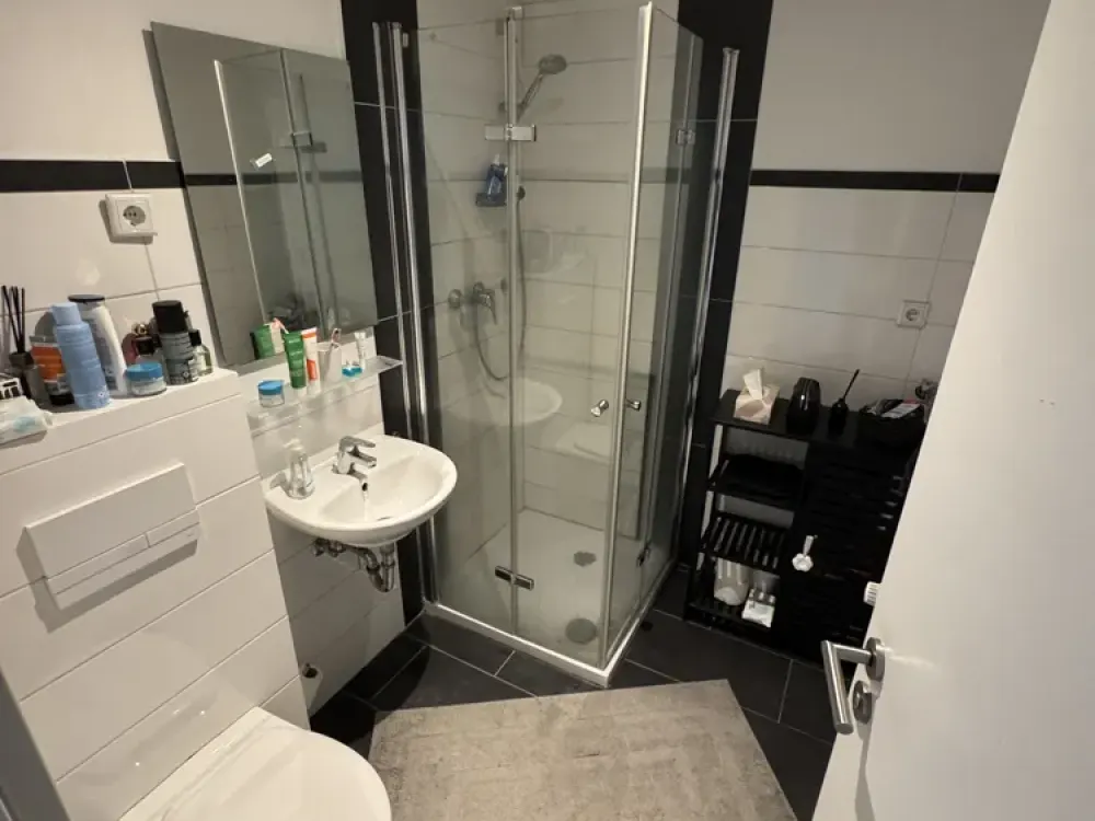 Partially Furnished 1-Room Apartment with Balcony in Krefeld-Cracau