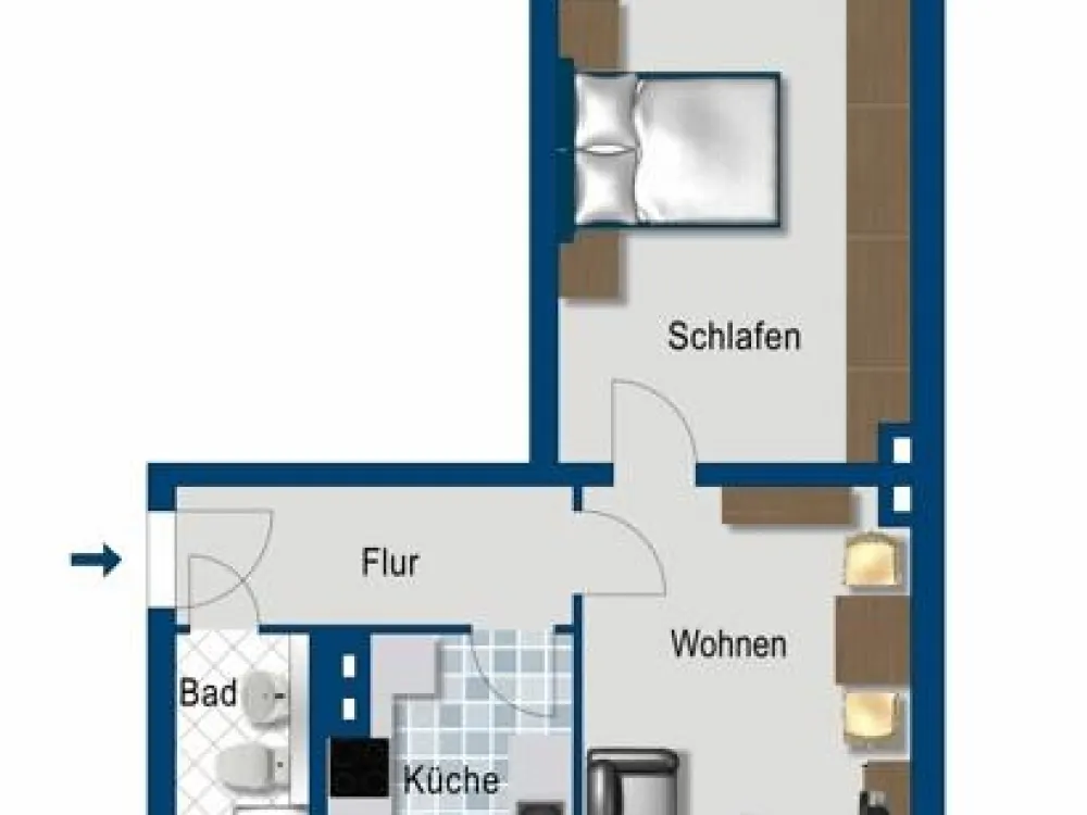 Wohnen im Grünen- Chamante 2 Zimmer Wohnung mit Wohlfühlcharakter