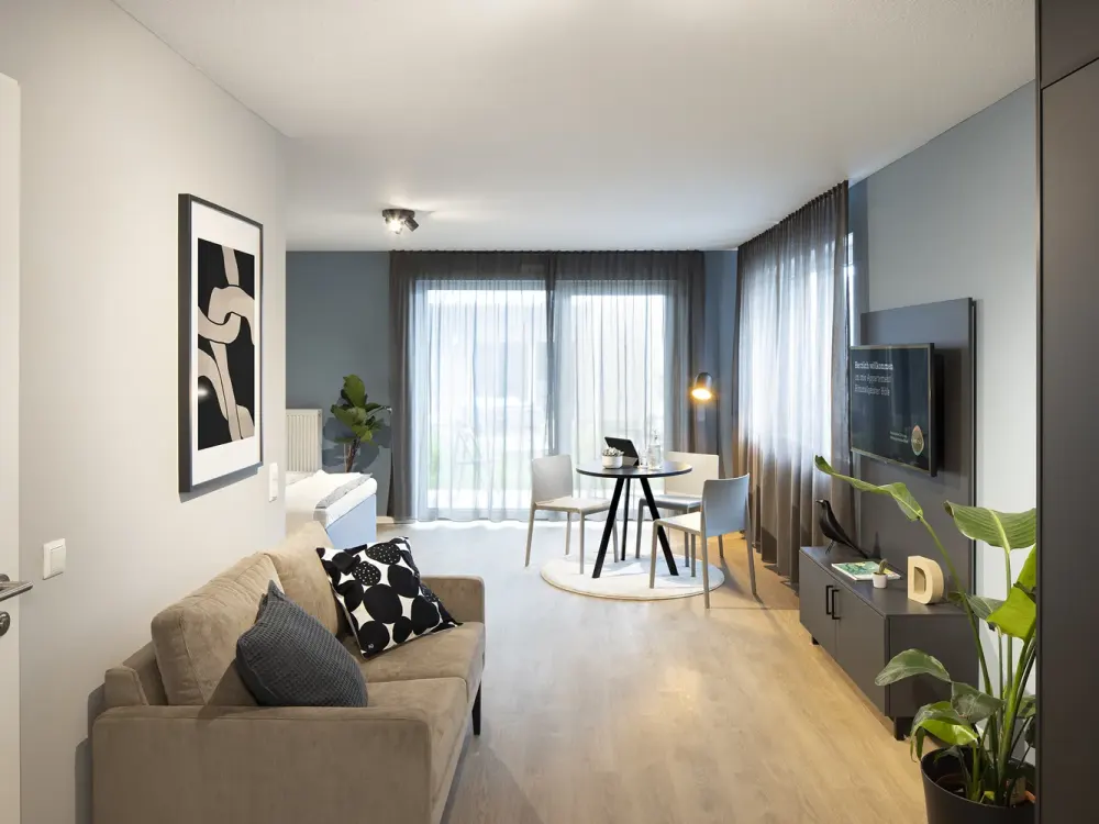 mio Comfort Apartment: Vollmöbliertes 1-Zimmer-Apartement mit WLAN und Designerküche