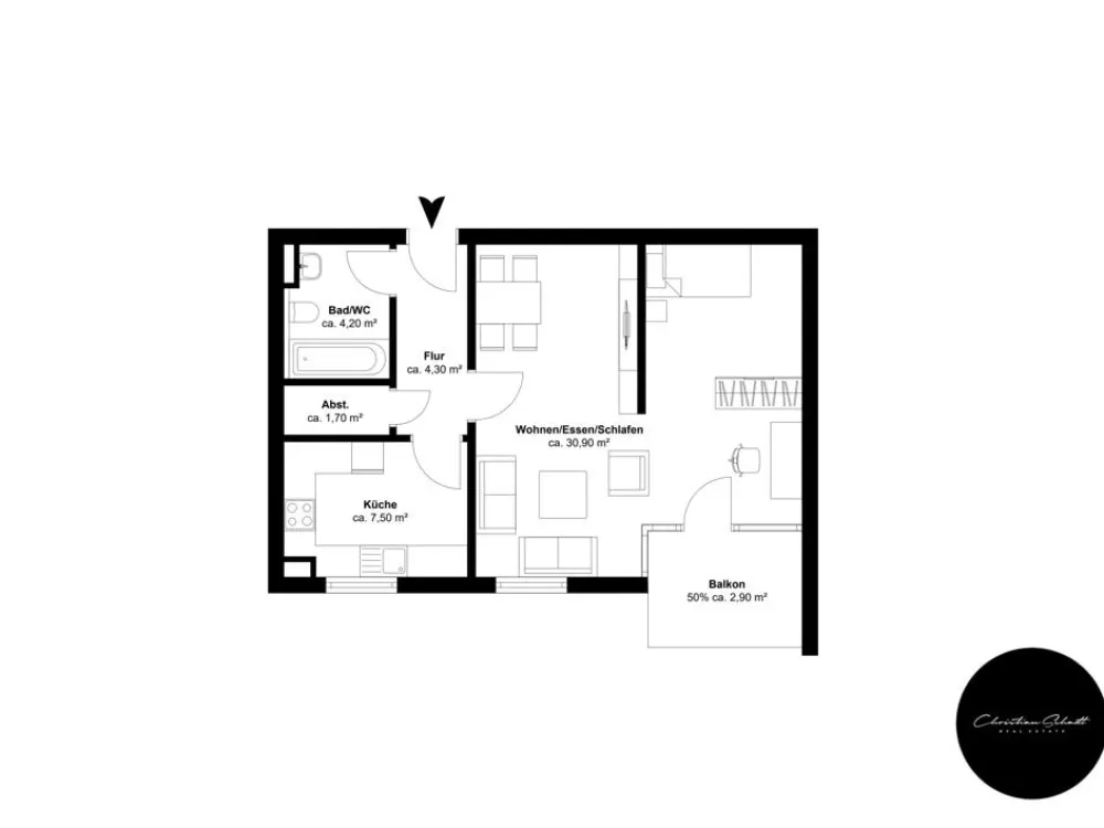 attraktive, helle 1,5 Raum Wohnung mit Balkon und EBK +++TOP+++ Wohnpark Markkleeberg