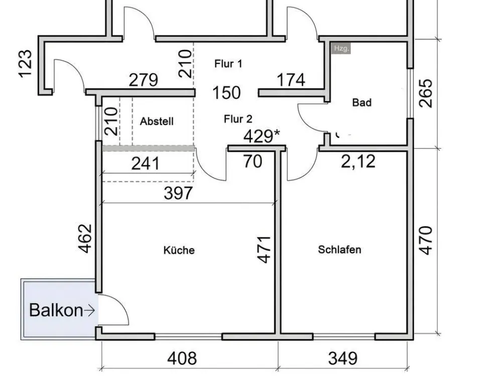 Großzügige 3‑Zimmer‑Wohnung mit Balkon, ca. 90 m²