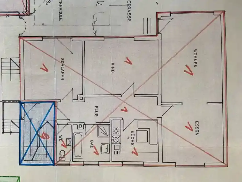 Stilvolle, vollständig renovierte 3,5-Zimmer-Wohnung mit Terasse Einbauküche in Olching
