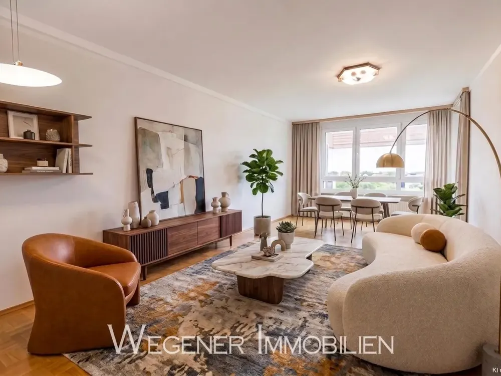 Bright, well-maintained 2-room apartment, SW loggia, fitted kitchen + lockable underground parking space in attractive location Haar!