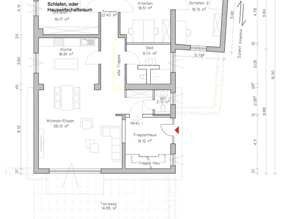 barrierefreie Erdgeschoss Wohnung in historischer Hofanlage