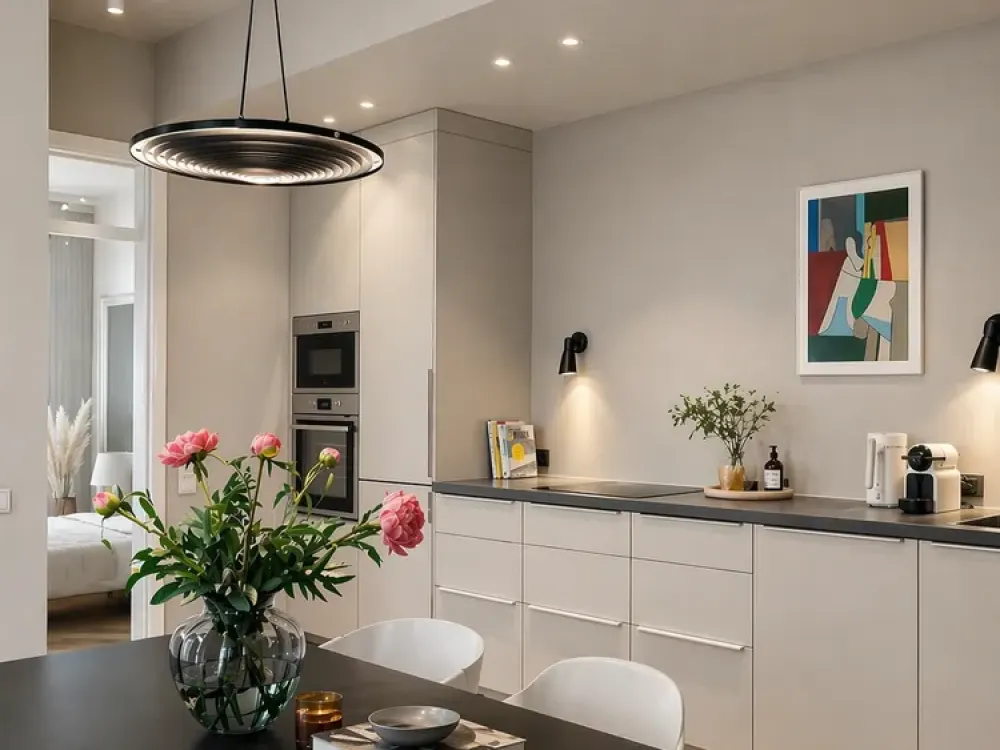 Stilvolle Designwohnung mit Balkon im Nordend, 3-Zimmer, vollmöbliert, Internet inklusive