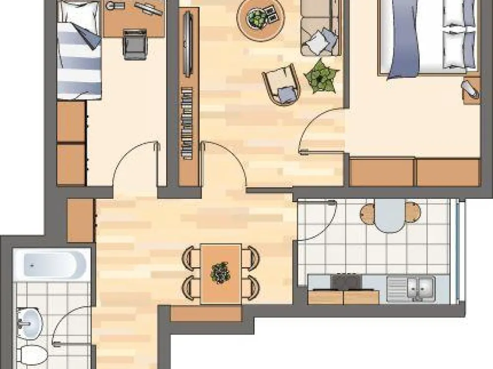 Gemütliche 3-Zimmer-Wohnung in Methler zu besichtigen, mit Laminatboden.