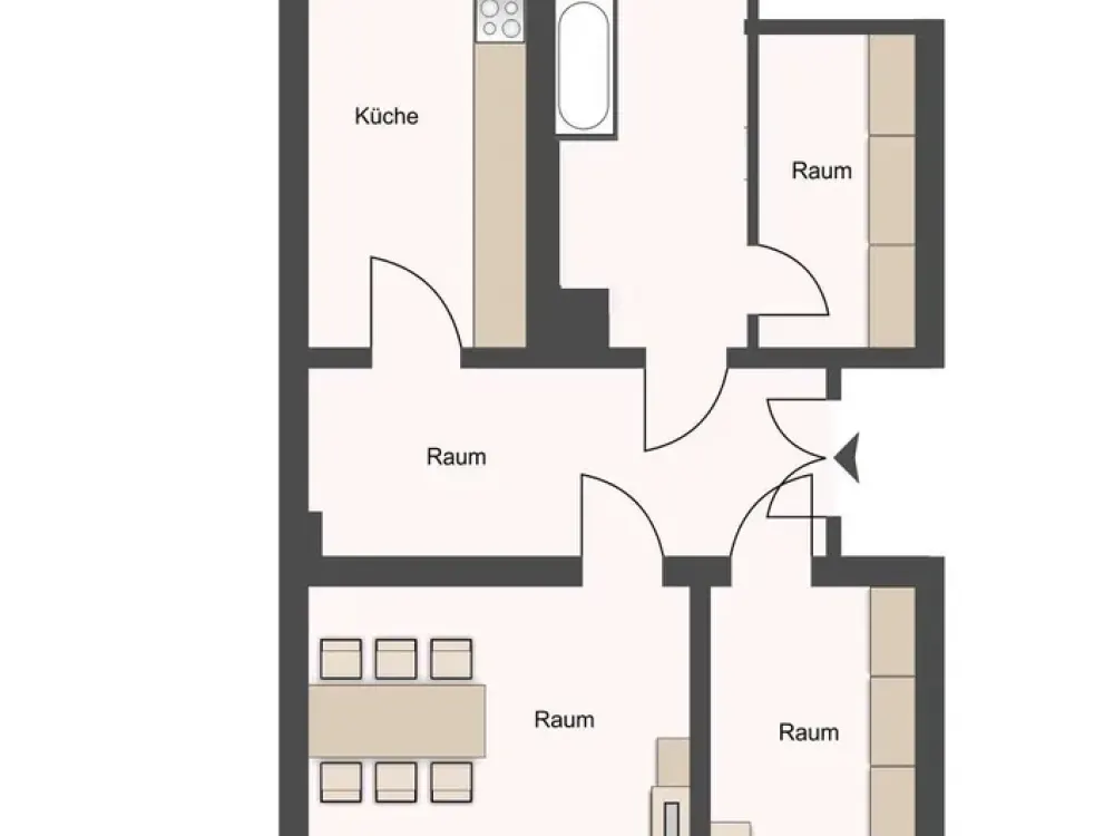Einziehen und wohlfühlen, charmante Wohnung mit zwei Schlafzimmern und Einbauküche!