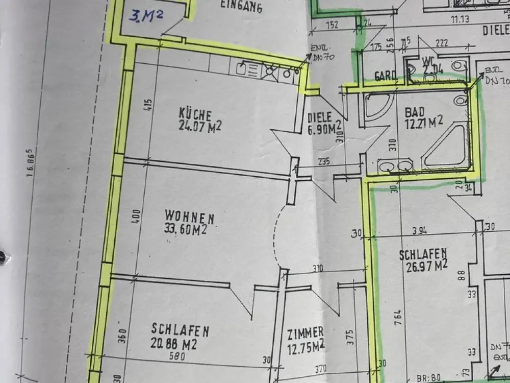 Helle großzügige 3,5 Zimmer Wohnung in Kassel Eichwald