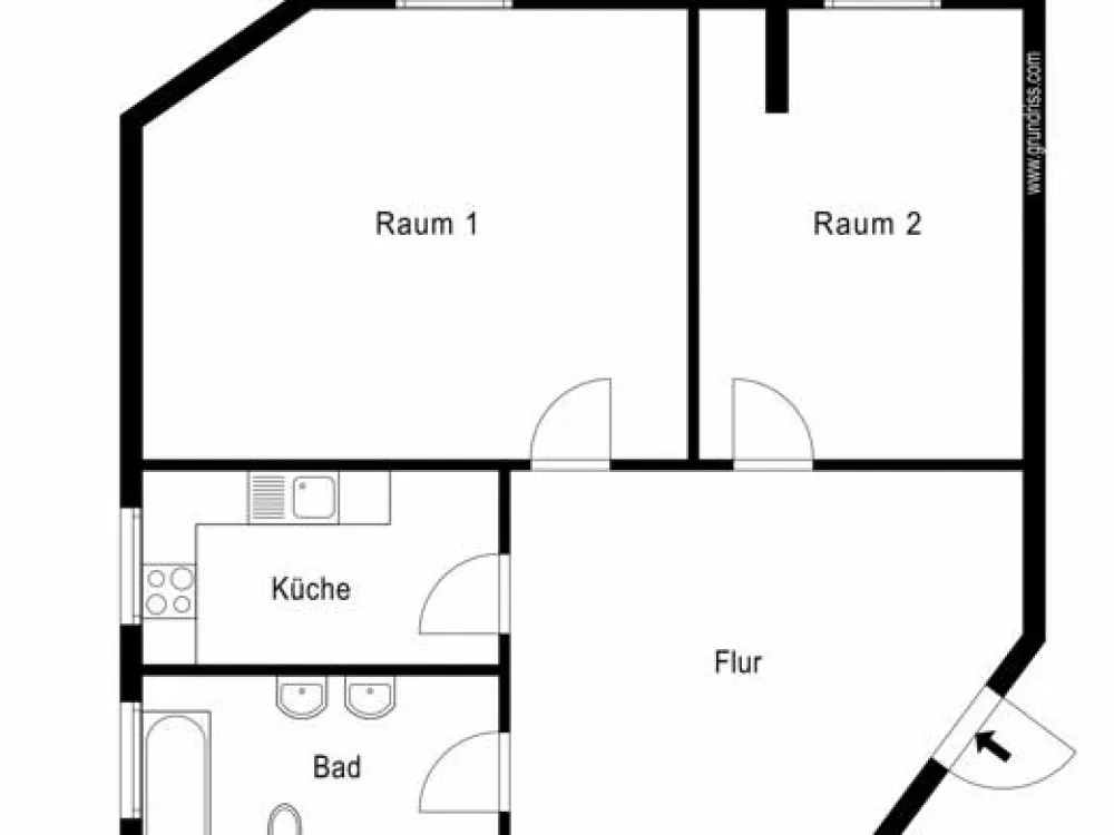 Böhlitz-Ehrenberg- 2 Zimmer Dachgeschosswohnung-Parkett