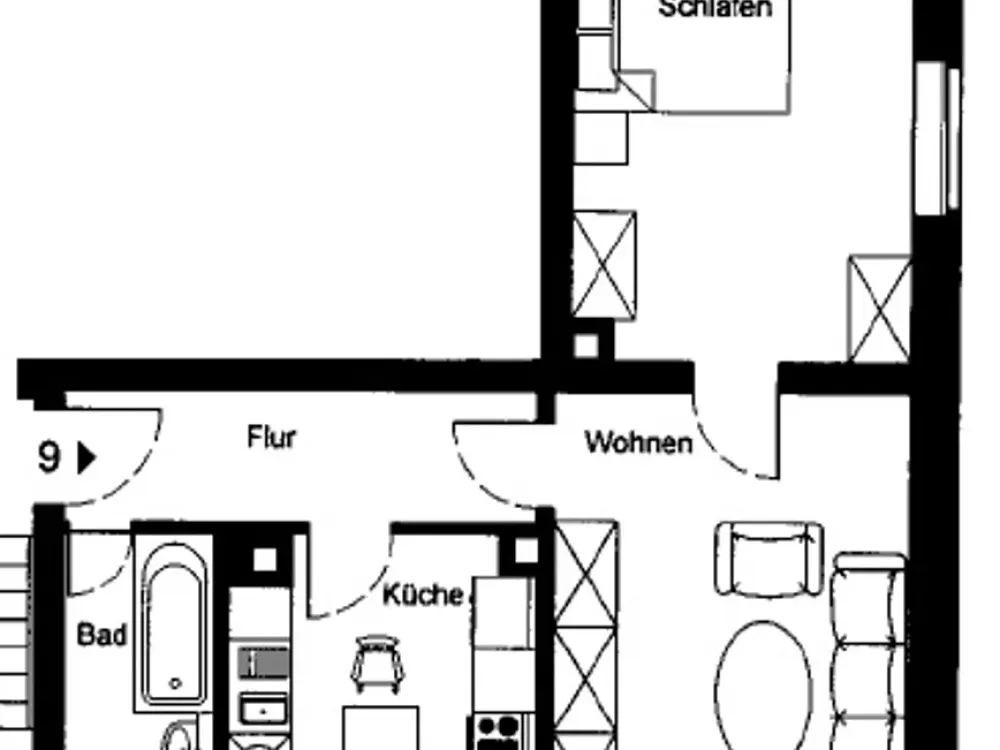 helle 2-Raum-Wohnung in Leipzig-Paunsdorf