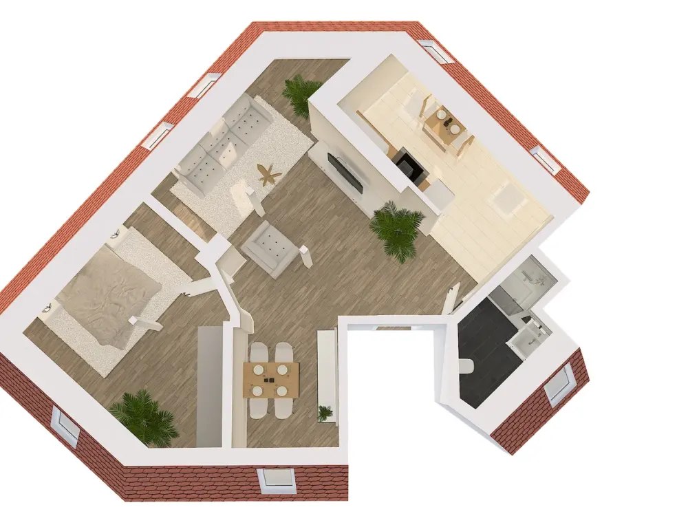 Bright 2-Room Apartment in the Attic * Bathroom with Shower & Washing Machine Connection * Storage Room * Good Public Transport * TOP *