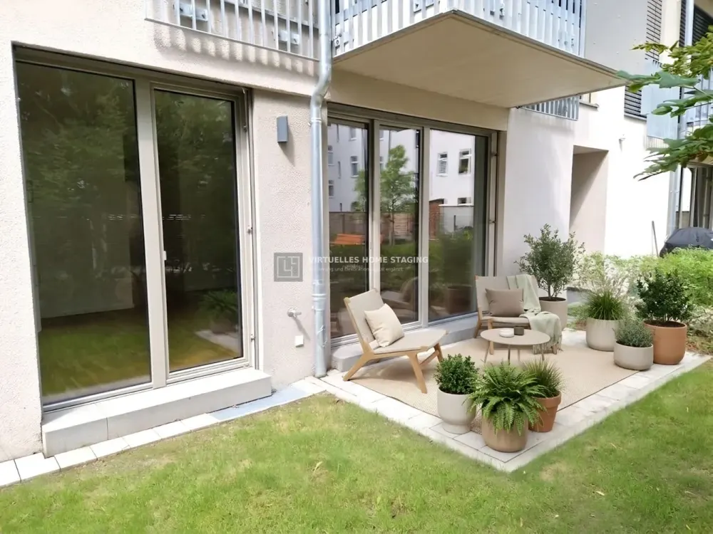 2-Raum-Wohnung mit Terrasse und Gartenanteil!