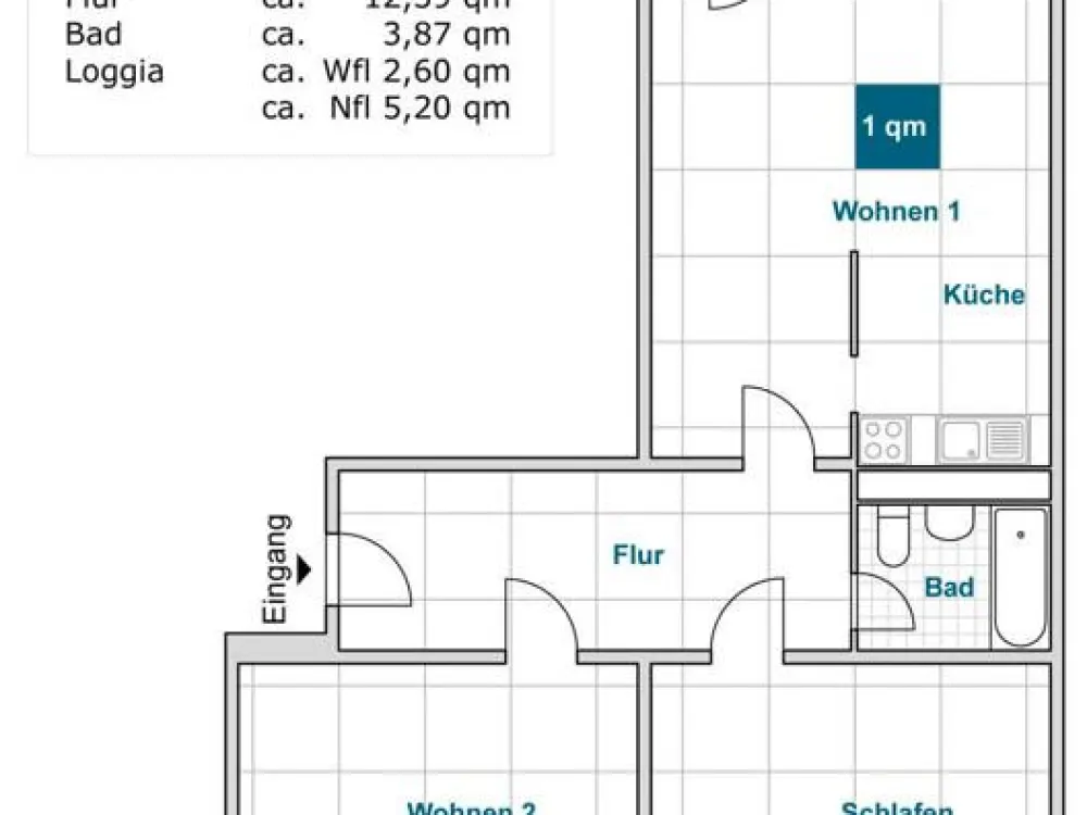 Mitten drin statt nur dabei: großzügige 3-Zimmer-Wohnung!
