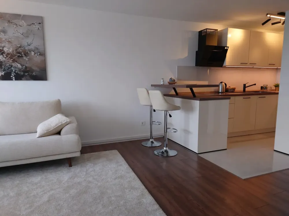 Hochwertig sanierte 2-Zimmer-Wohnung mit Balkon, Weitblick & TG-Stellplatz, möbliert, All-inclusive