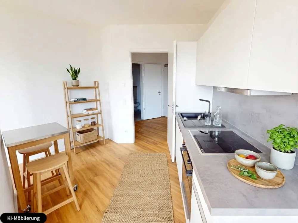 Comfortable 2-Room Apartment with Fitted Kitchen and Dressing Room