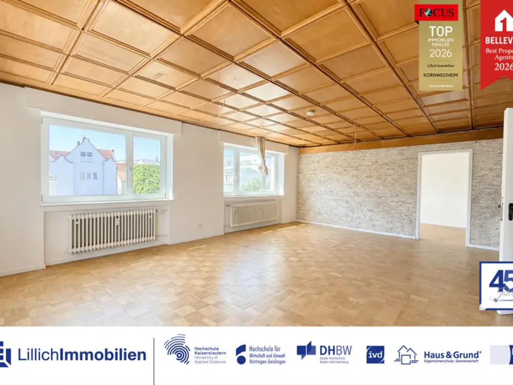 Frisch renoviert, hell und großzügig: 3,5 Zimmer mit Balkon und Wintergarten