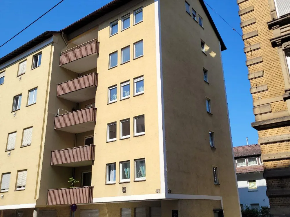 1-Zi-Whg möbliert, Stuttgart-Ost, 38m², Balkon, neue Fenster