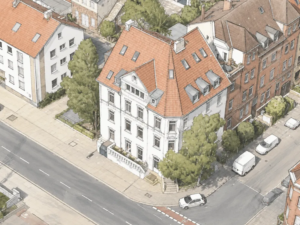 Möbliert wohnen ohne Nebenkostenabrechnung, Studio in der dritten Etage
