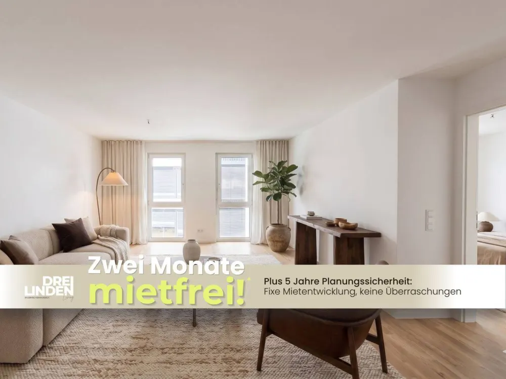 *2 NKM FREI* Neubau-Komfort in Leipzig: stilvoll, hell und effizient geschnittene 2-Zimmer-Wohnung!