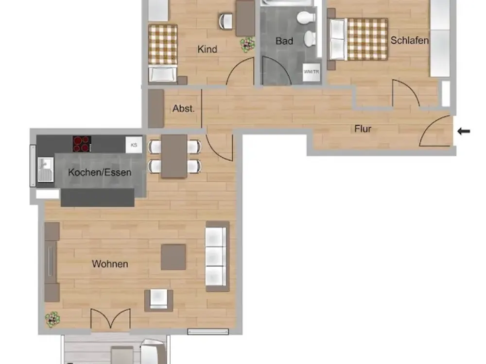 New Build Riedbogen - Living Close to Nature in Bergen-Enkheim - Type 3xI