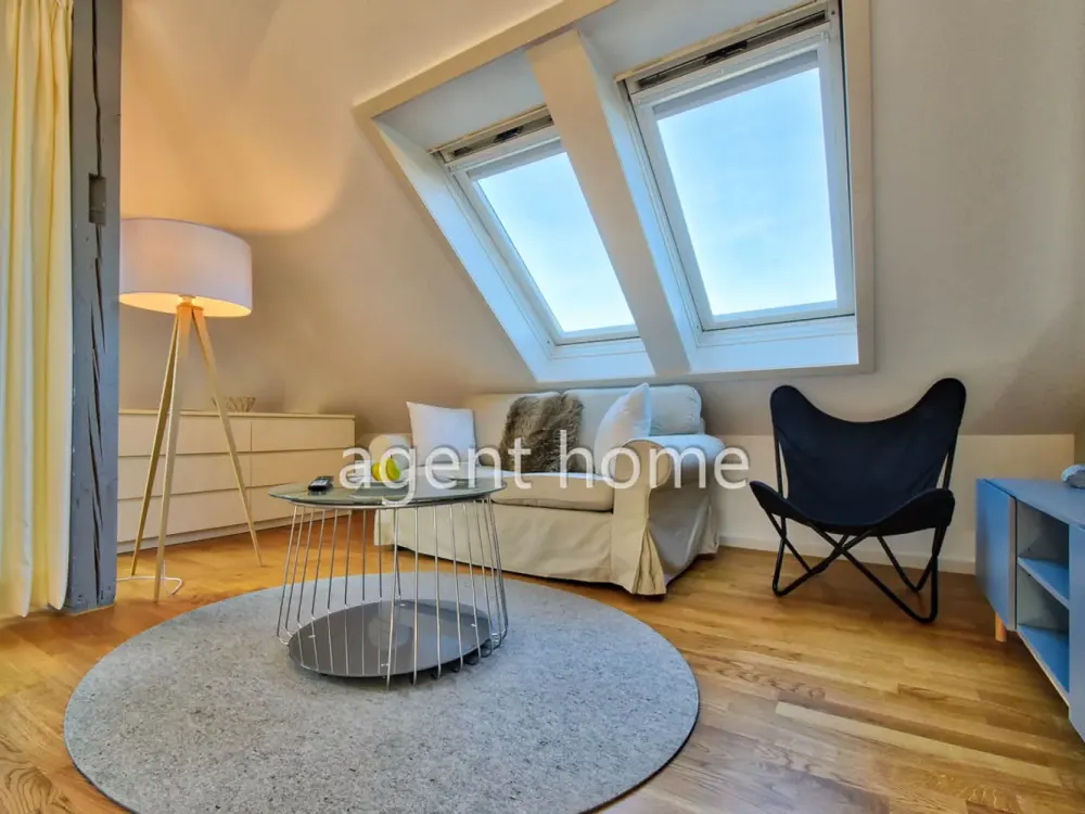 FURNISHED - SUNNY ATTIC STUDIO - Modern Apartment with Cleaning Service