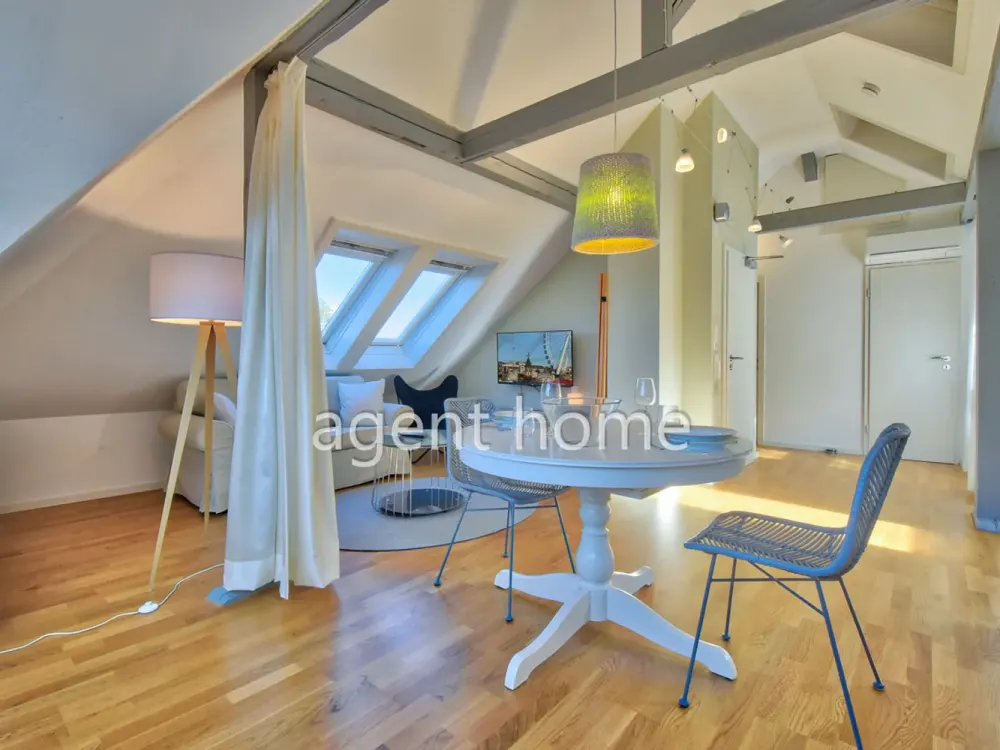 FURNISHED - SUNNY ATTIC STUDIO - Modern Apartment with Cleaning Service