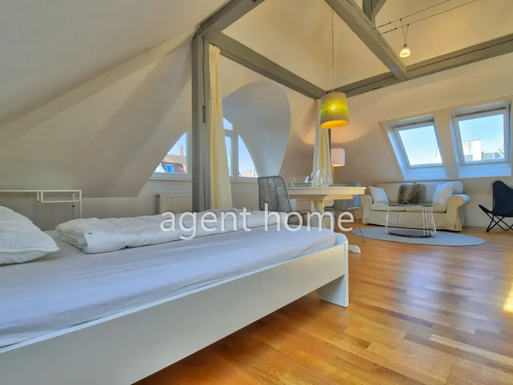 FURNISHED - SUNNY ATTIC STUDIO - Modern Apartment with Cleaning Service