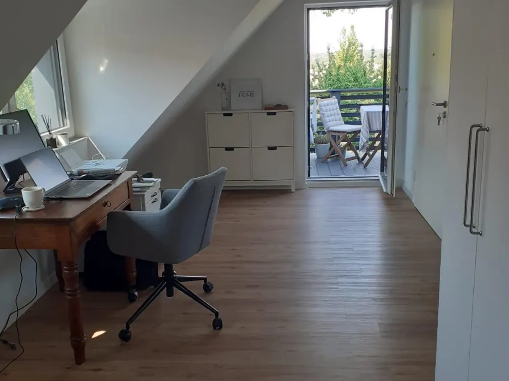Attic Apartment, Ettlingen City, Air Conditioning, Balcony
