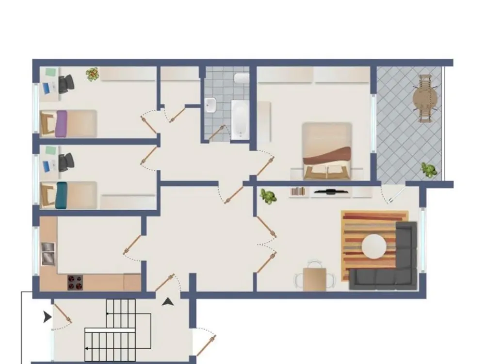 4 Zimmerwohnung im 1. Obergeschoss in 48308 Senden